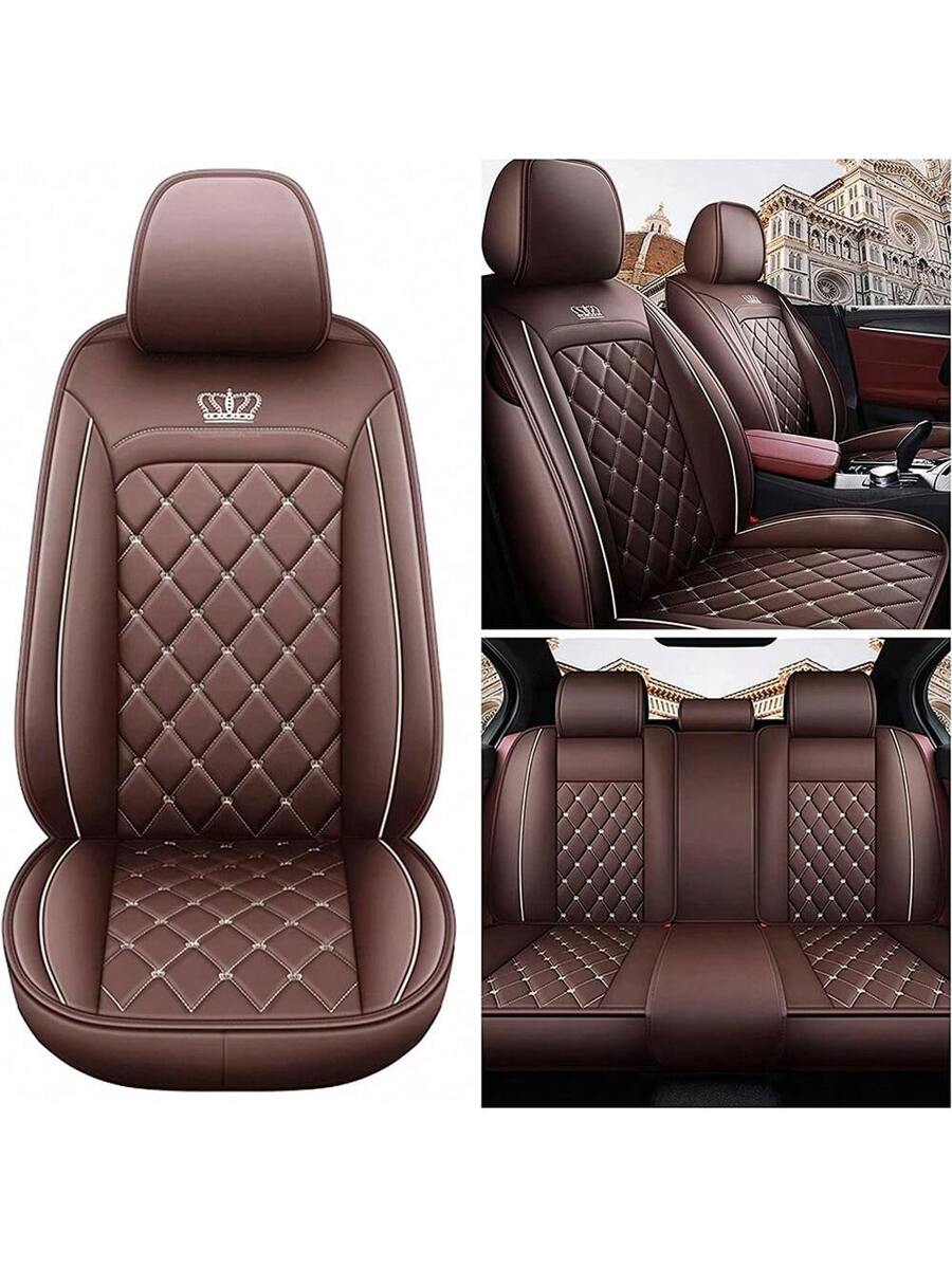 Leather Car Seat Covers Full Set Universal - Sarung Jok Mobil Kulit PU Depan