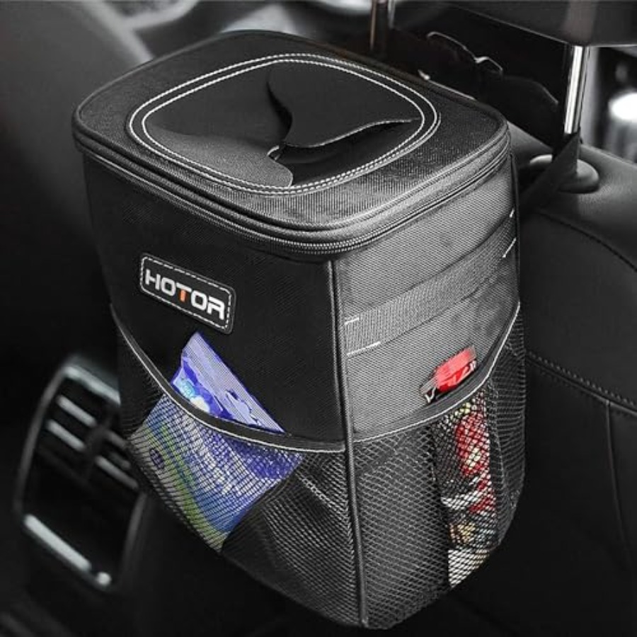 Waterproof Car Trash Can With Lid - Tempat Sampah Mobil dengan Tutup dan