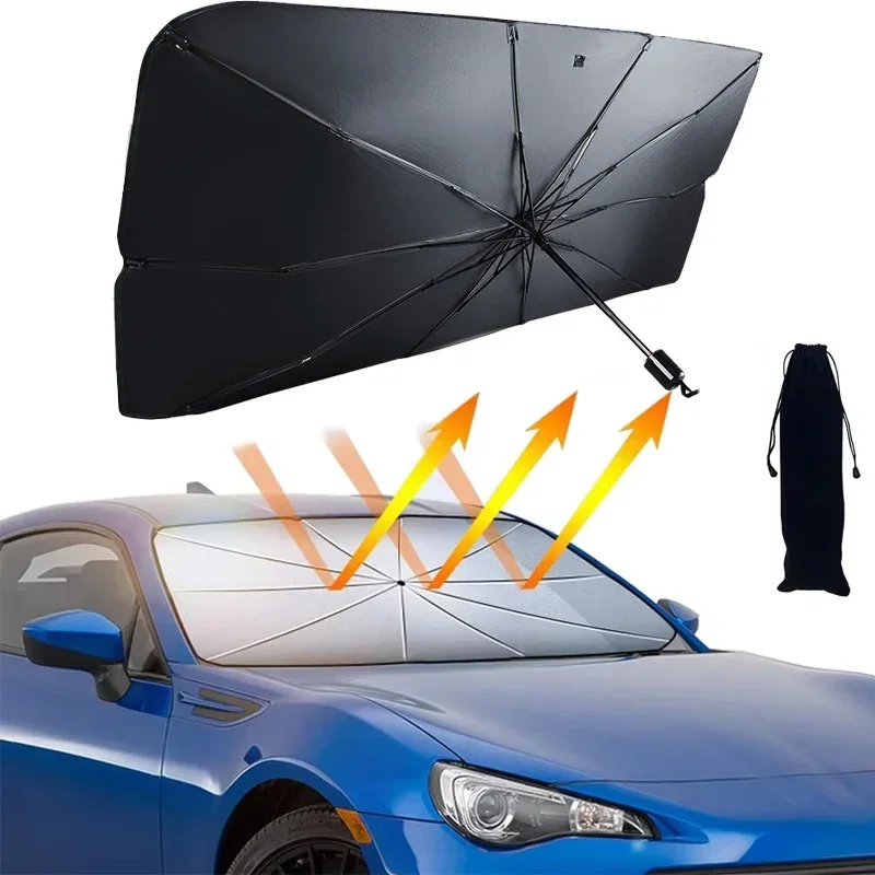 Car Sunshade Windshield Umbrella Foldable - Penutup Kaca Depan Mobil Payung Lipat