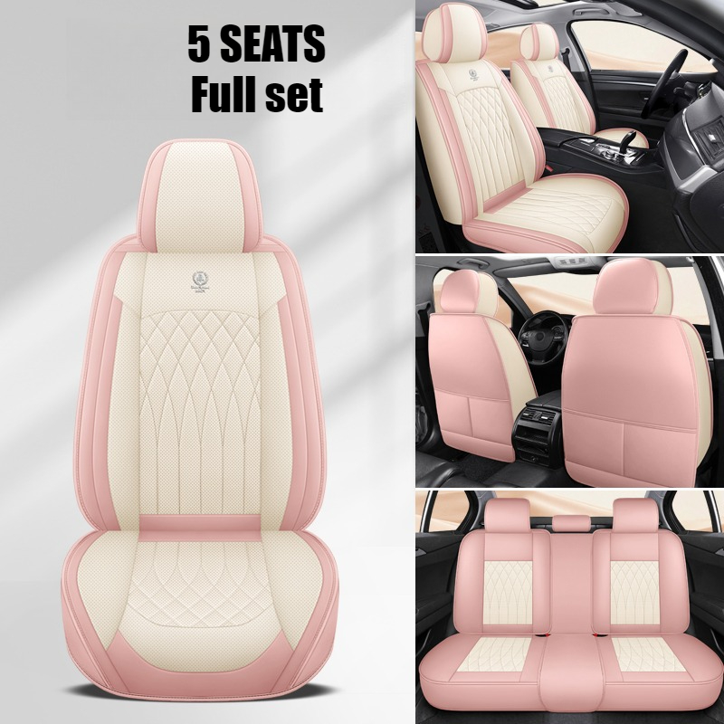 Leather Car Seat Covers Full Set Universal - Set Lengkap Sarung Jok Mobil Universal