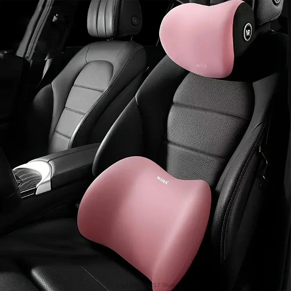 Memory Foam Car Neck Pillow Lumbar Support - Bantal Penyangga Leher Sandaran Kepala Mobil
