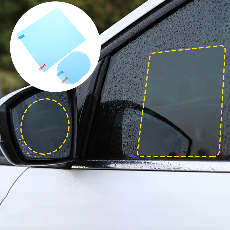Anti Glare Car Rearview Mirror Film - 4 Buah Film Cermin Tahan Air