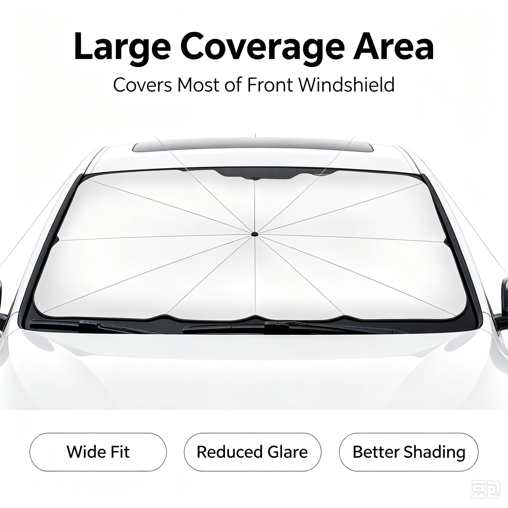 Car Sunshade Windshield Umbrella Foldable - Payung Penutup Kaca Depan Mobil yang