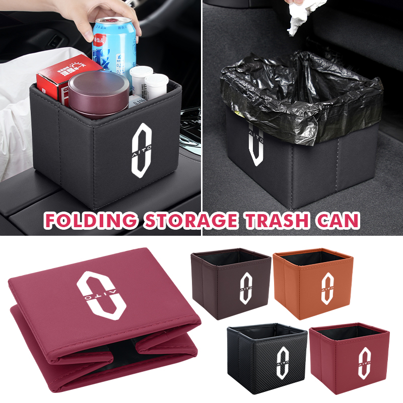Waterproof Car Trash Can With Lid - Tempat Sampah Mobil Tas Organizer Tahan