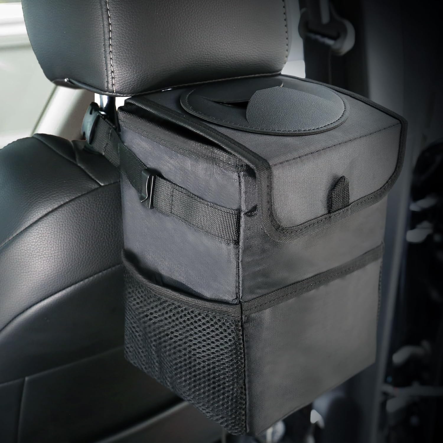 Waterproof Car Trash Can With Lid - Tempat Sampah Mobil 3-In-1 dengan Tutup