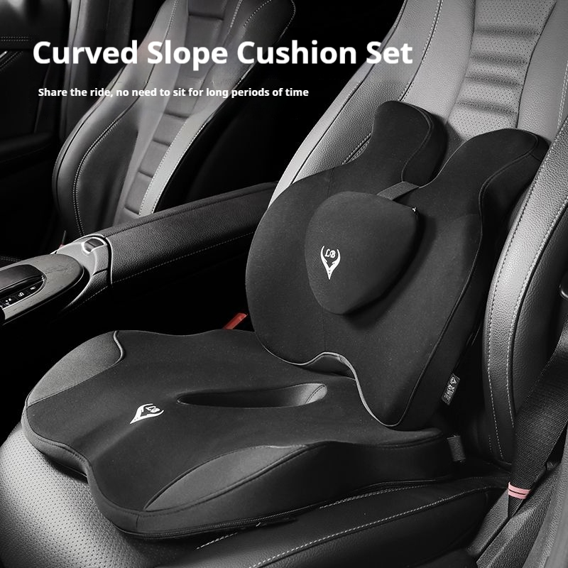 Memory Foam Car Neck Pillow Lumbar Support - Busa Memori Bantal Kursi Kantor Penopang