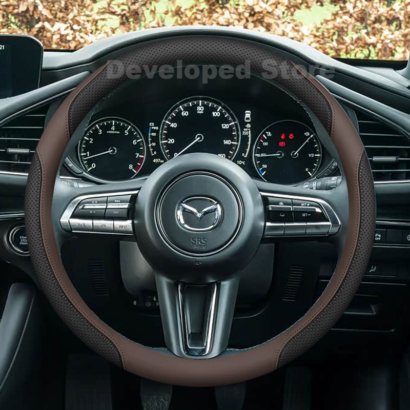 Car Steering Wheel Cover Anti Slip Breathable - Sarung Setir Mobil Untuk Mazda 3