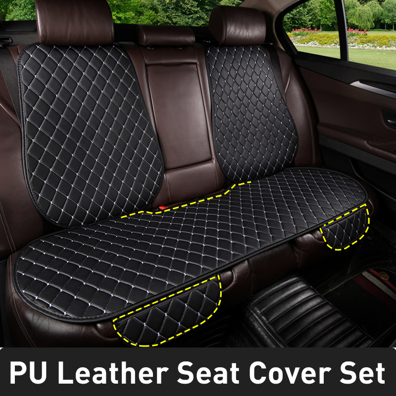 Leather Car Seat Covers Full Set Universal - Sarung Jok Mobil Kulit PU Set