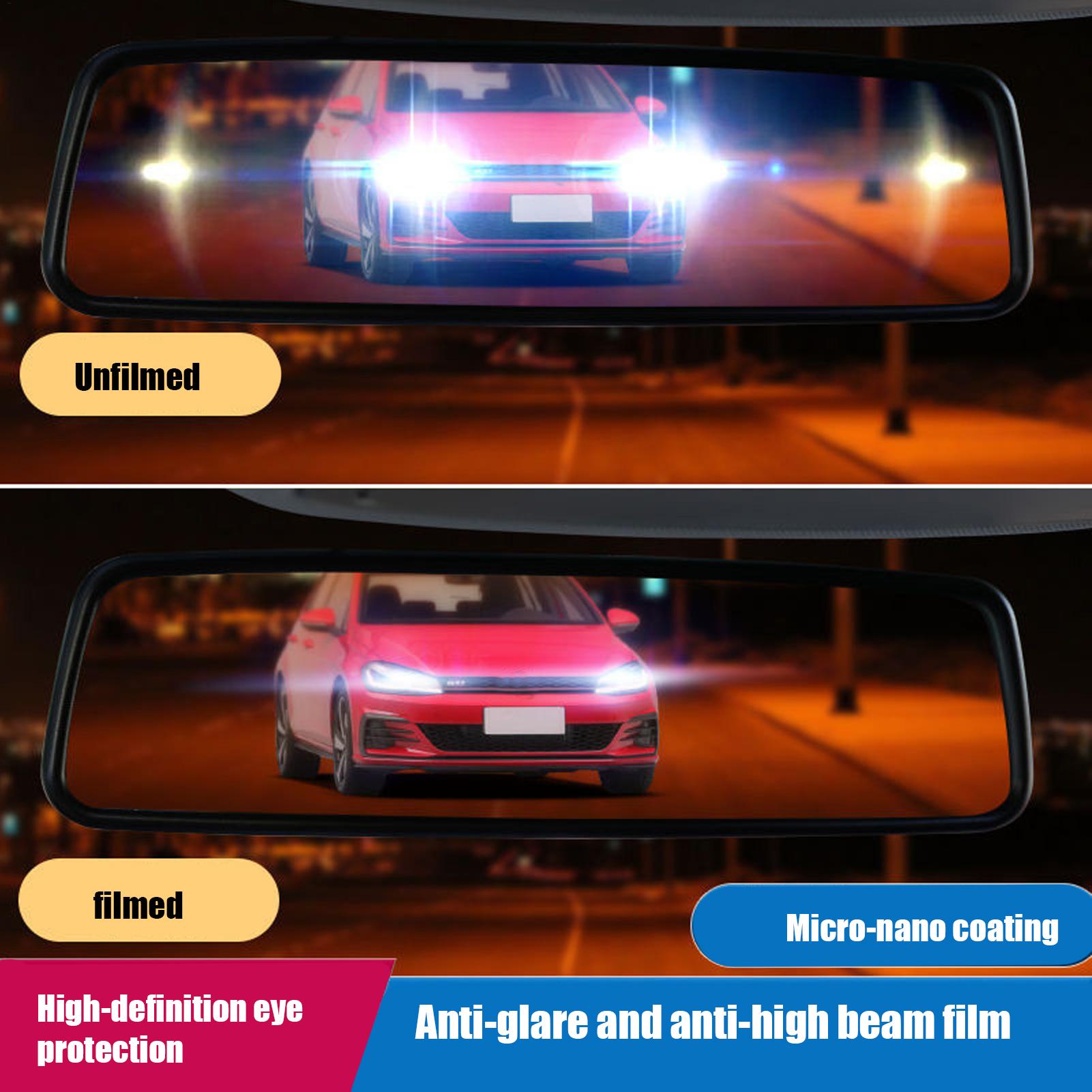 Anti Glare Car Rearview Mirror Film - Stiker Film Anti Silau untuk Kaca
