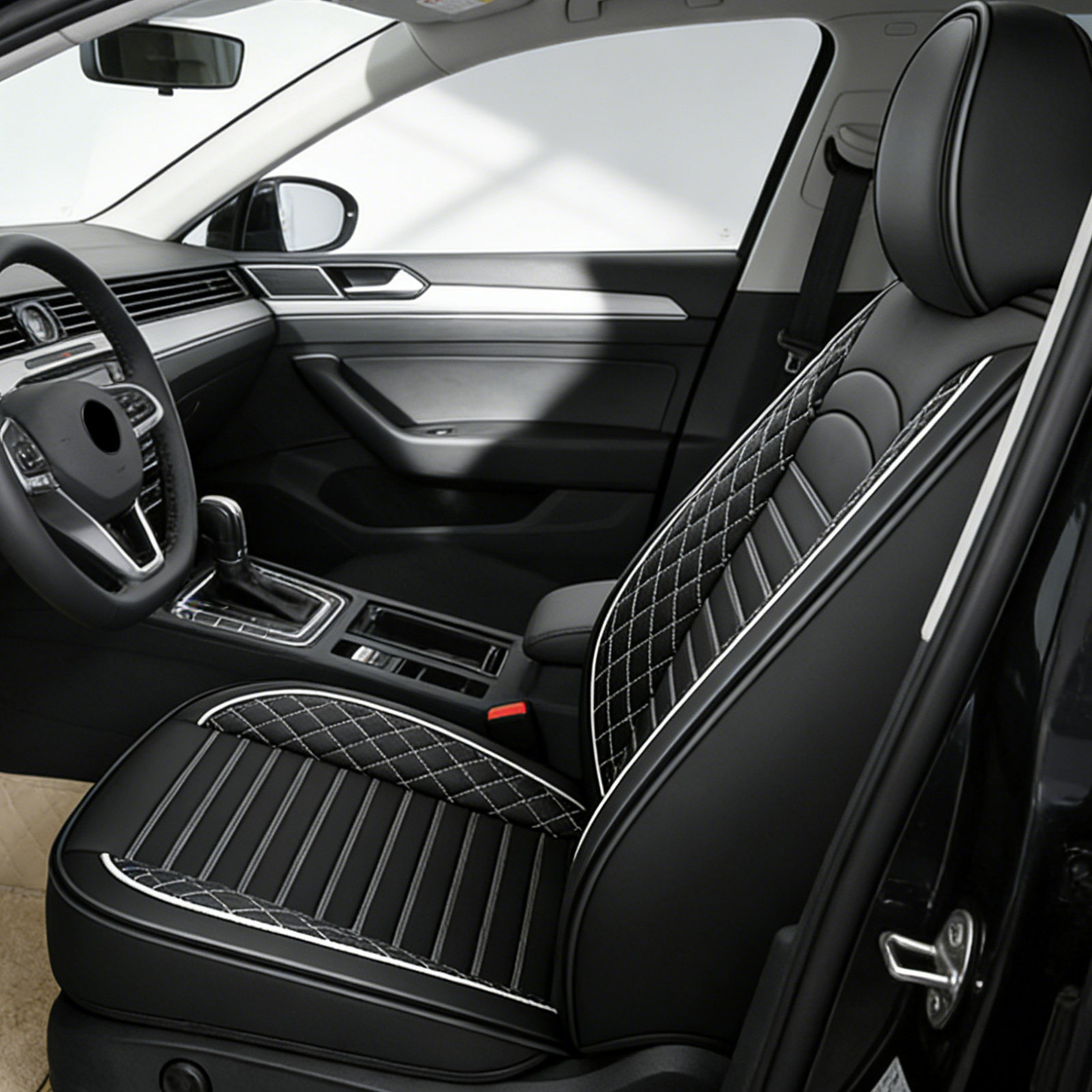 1Set Sarung Jok Mobil Universa - Leather Car Seat Covers Full Set Universal ulasan dan harga