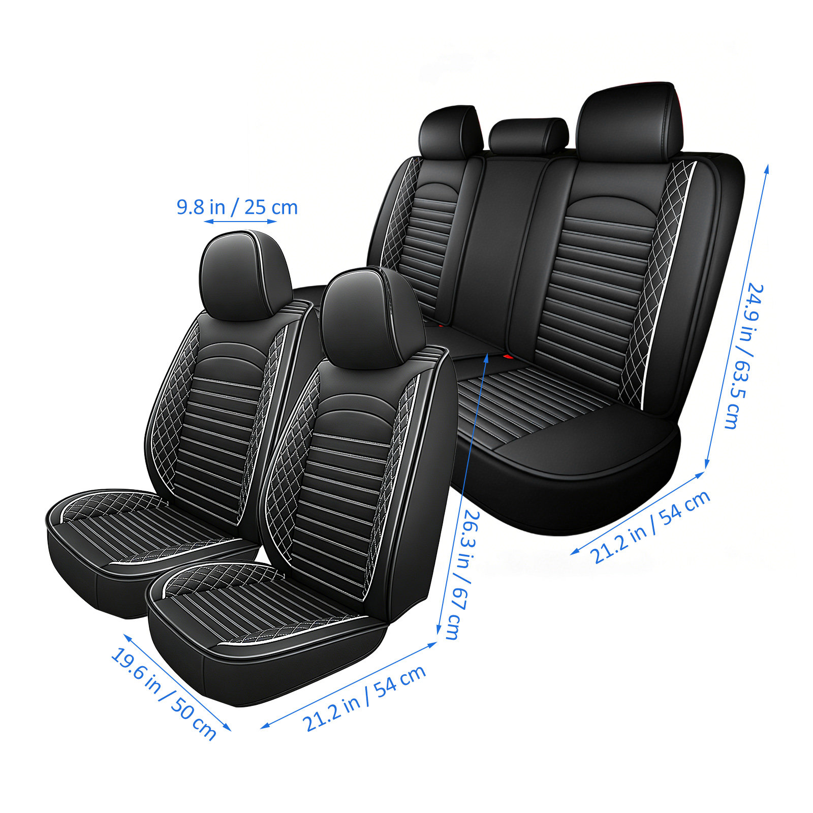 1Set Sarung Jok Mobil Universa - Leather Car Seat Covers Full Set Universal ulasan dan harga