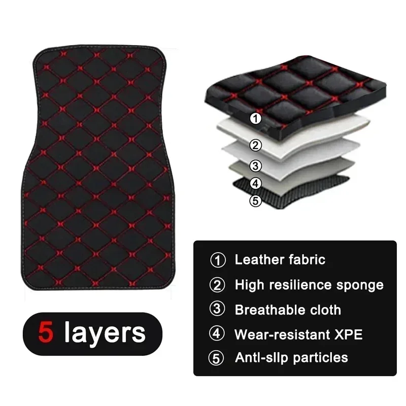 4PCS Karpet Mobil Universal Ba - Car Floor Mats Universal Waterproof Leather ulasan dan harga