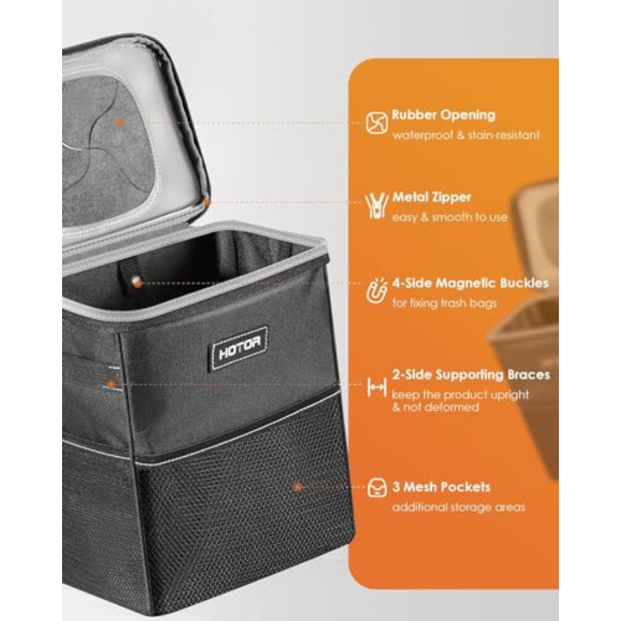 Tempat Sampah Mobil dengan Tut - Waterproof Car Trash Can With Lid ulasan dan harga
