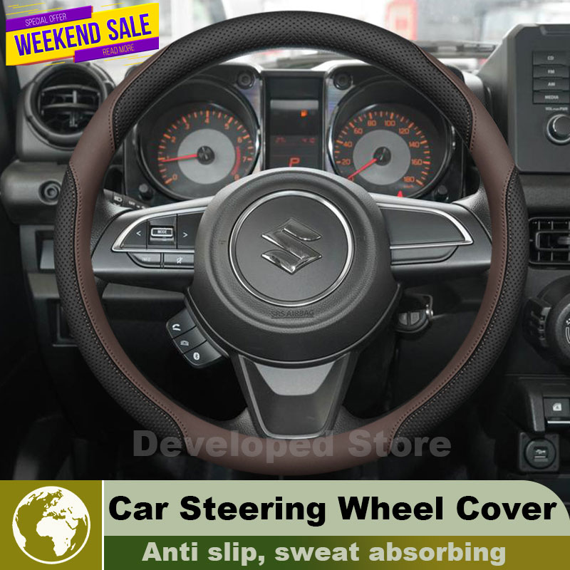 Penutup Setir Mobil Kulit Untu - Car Steering Wheel Cover Anti Slip Breathable ulasan dan harga