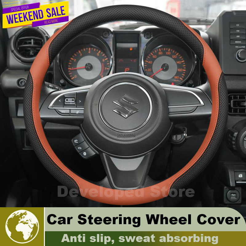 Penutup Setir Mobil Kulit Untu - Car Steering Wheel Cover Anti Slip Breathable ulasan dan harga