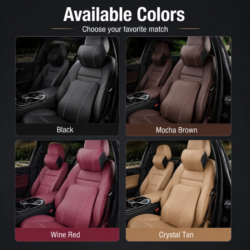 Bantal Leher Mobil Busa Memori - Memory Foam Car Neck Pillow Lumbar Support ulasan dan harga