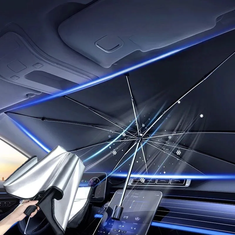Payung Pelindung Matahari Mobi - Car Sunshade Windshield Umbrella Foldable ulasan dan harga