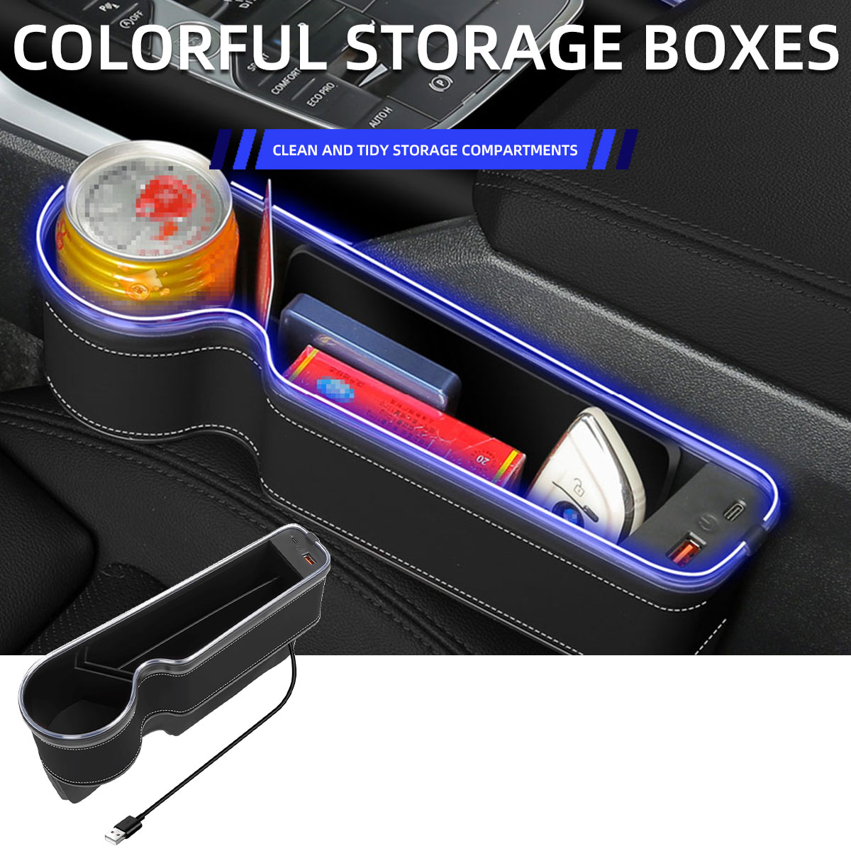 Penutup Celah Kursi Mobil deng - Seat Gap Filler Organizer With Usb Charger ulasan dan harga
