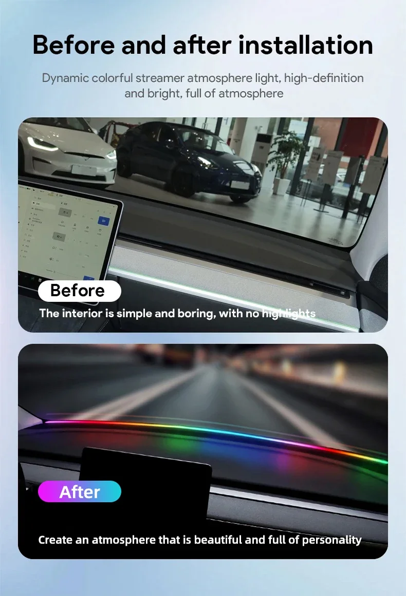 Lampu Sekitar Mobil LED 140/15 - Led Ambient Interior Car Lights App Control ulasan dan harga