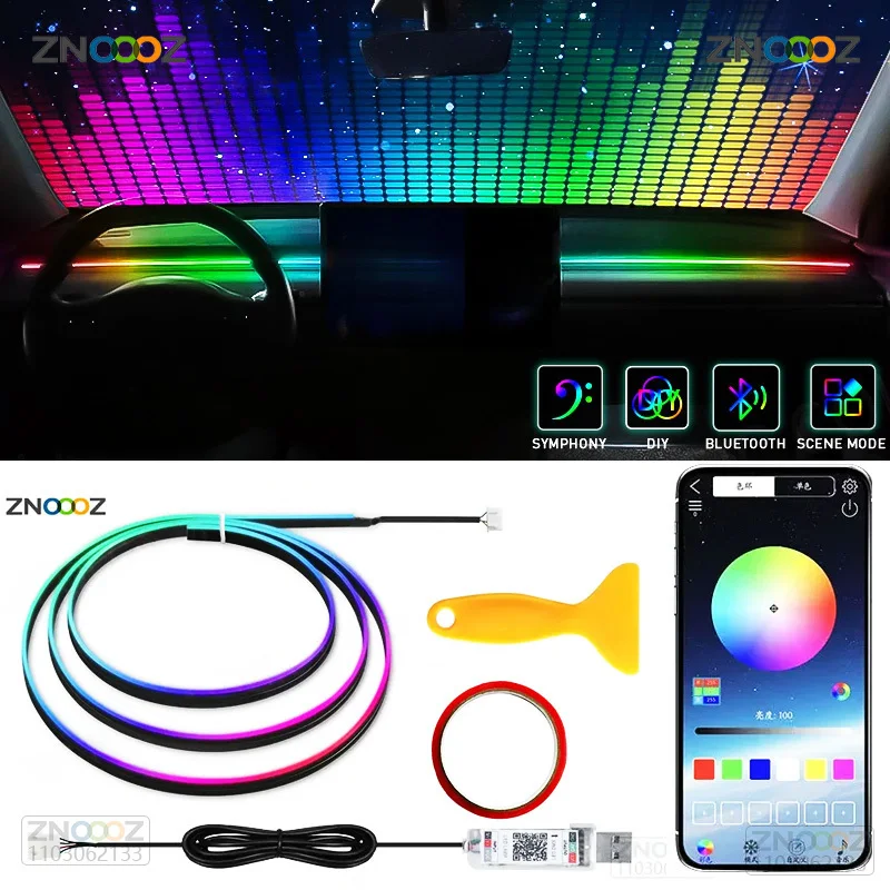 ZNOOOZ lampu LED Interior mobi - Led Ambient Interior Car Lights App Control ulasan dan harga