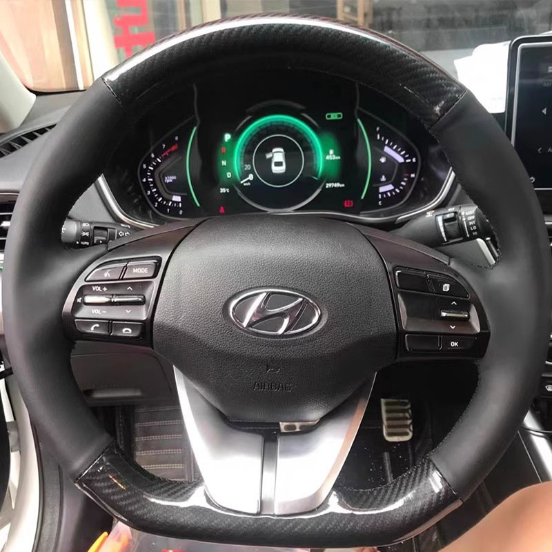 Untuk Hyundai Elantra 4 2016-2 - Car Steering Wheel Cover Anti Slip Breathable ulasan dan harga
