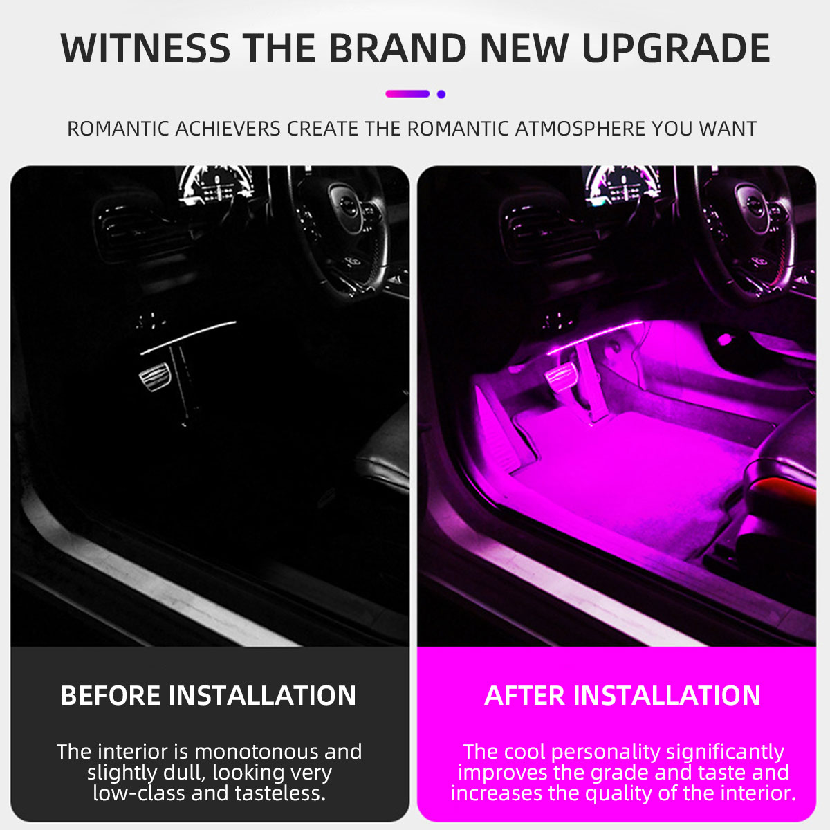 Lampu Dekoratif Atmosfer Pelan - Led Ambient Interior Car Lights App Control ulasan dan harga