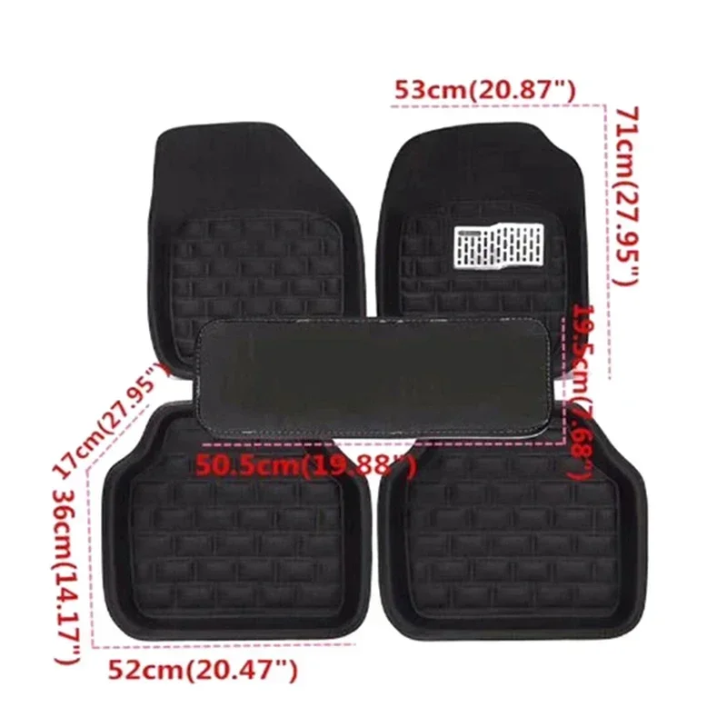 5 Buah Alas Kaki Otomatis Taha - Car Floor Mats Universal Waterproof Leather ulasan dan harga