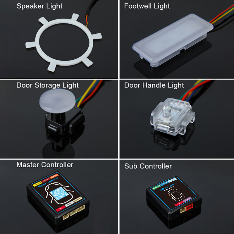 22 in 1 Lampu Interior Mobil R - Led Ambient Interior Car Lights App Control ulasan dan harga