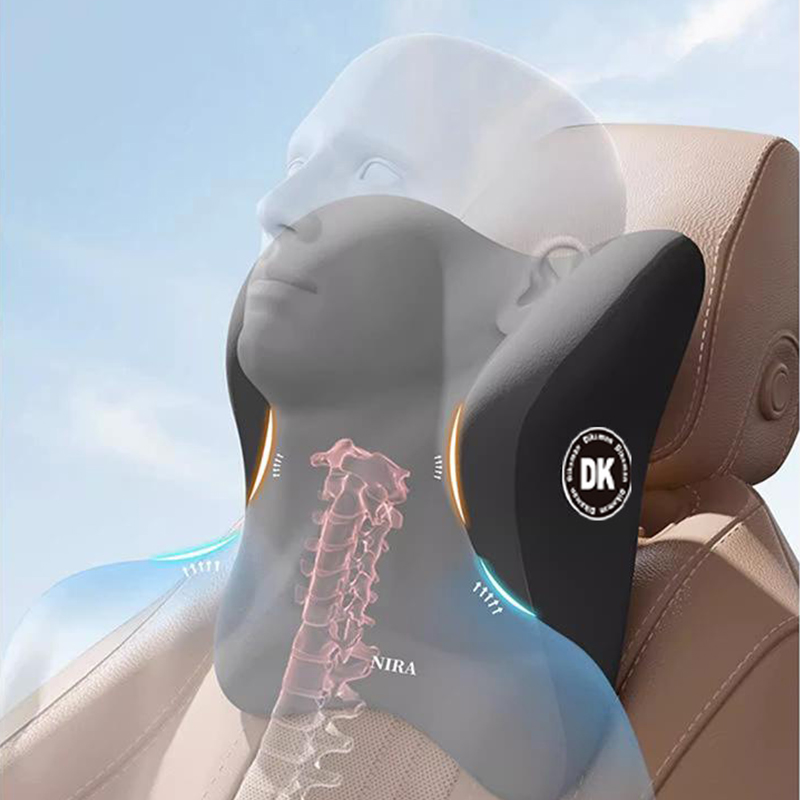 Set Bantal Leher & Penyangga P - Memory Foam Car Neck Pillow Lumbar Support ulasan dan harga