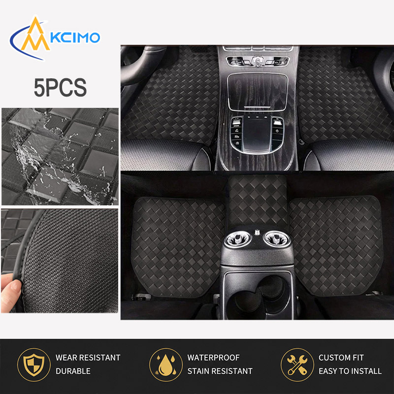 5pcs Karpet Mobil Kulit PVC Mo - Car Floor Mats Universal Waterproof Leather ulasan dan harga