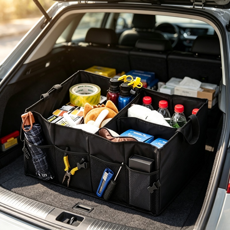 Kotak Penyimpanan Bagasi Mobil - Car Trunk Organizer Foldable Storage Box ulasan dan harga