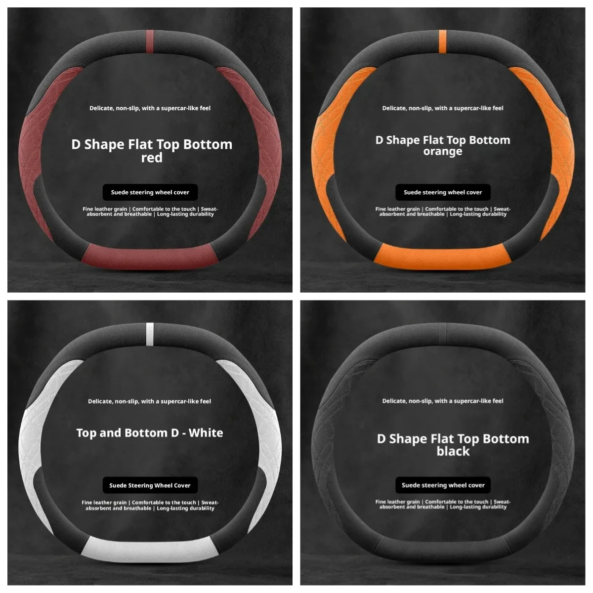 Penutup Roda Kemudi Mobil Sued - Car Steering Wheel Cover Anti Slip Breathable ulasan dan harga