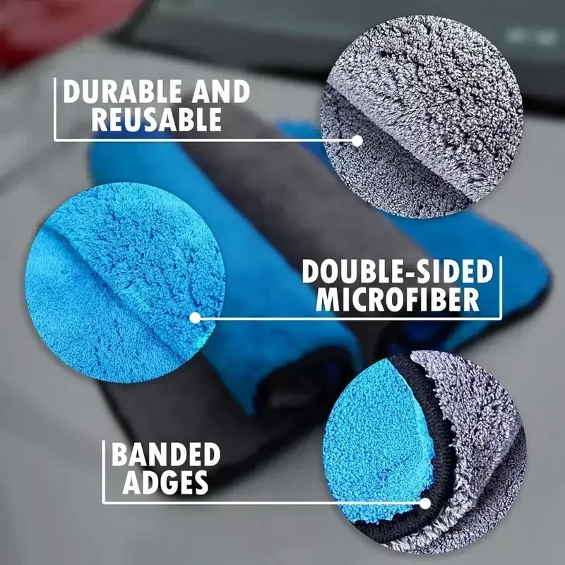 Handuk Cuci Mobil 1/5 Buah Kai - Microfiber Car Drying Towel Super Absorbent ulasan dan harga