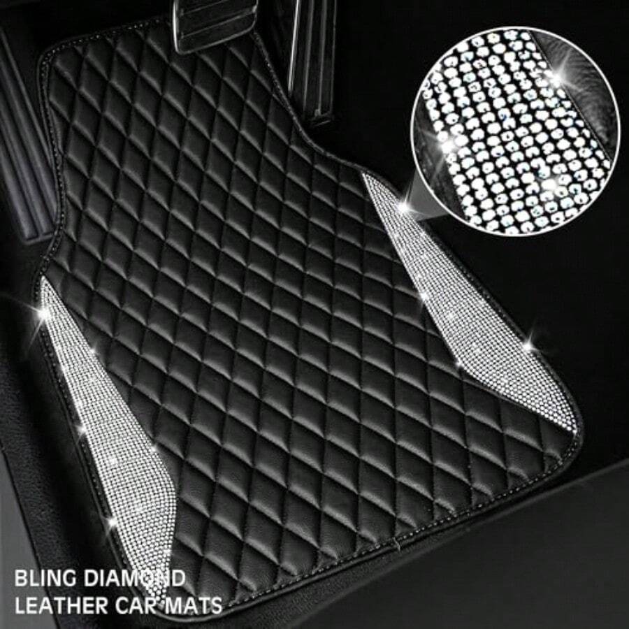 Karpet Mobil Kulit Berlian Ber - Car Floor Mats Universal Waterproof Leather ulasan dan harga