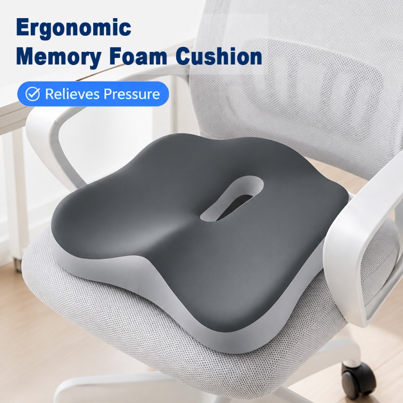 1 Buah Bantalan Kursi Busa Mem - Memory Foam Car Neck Pillow Lumbar Support ulasan dan harga
