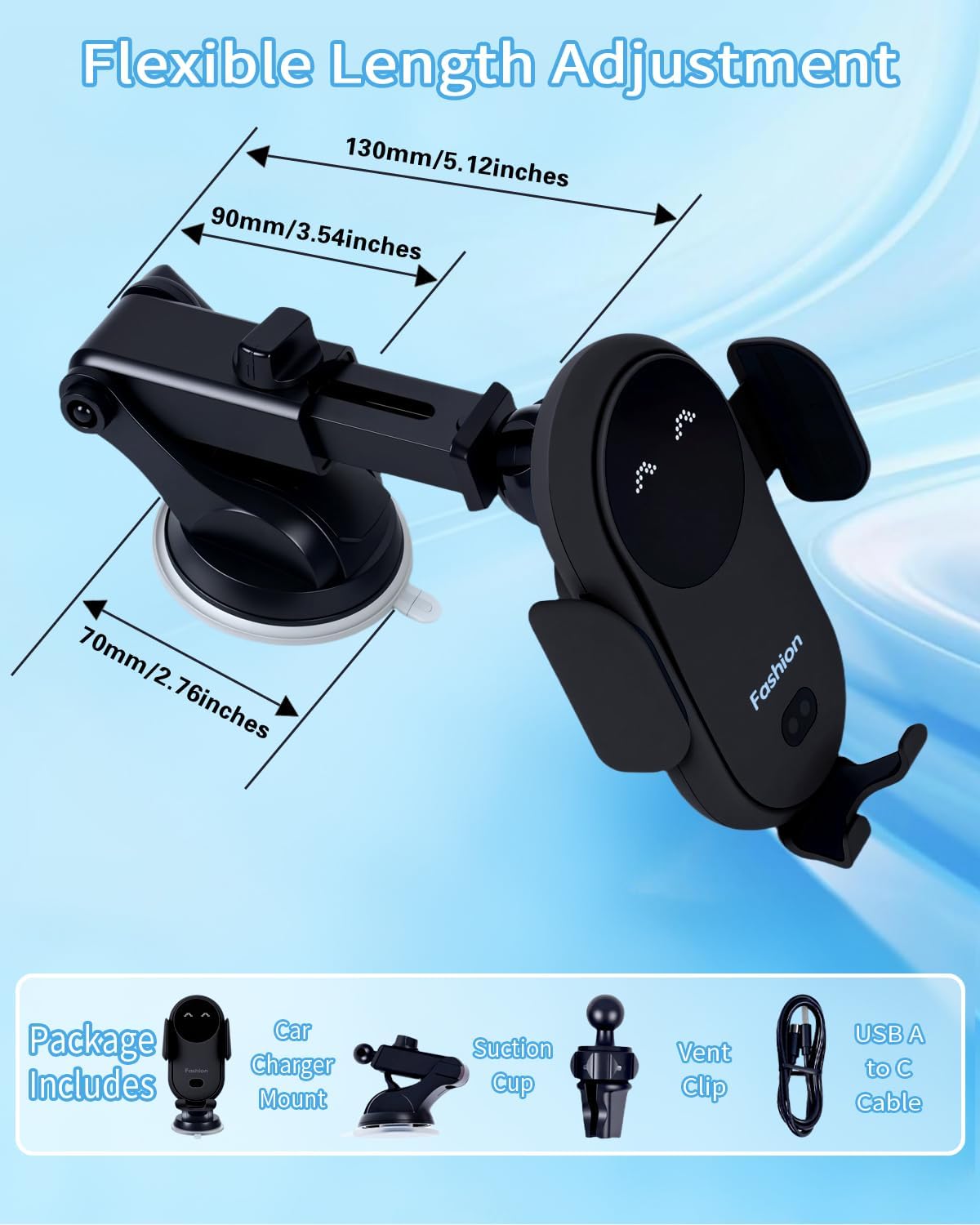 Stasiun Pengisi Daya Mobil Nir - Wireless Car Charger Mount Fast Charging ulasan dan harga