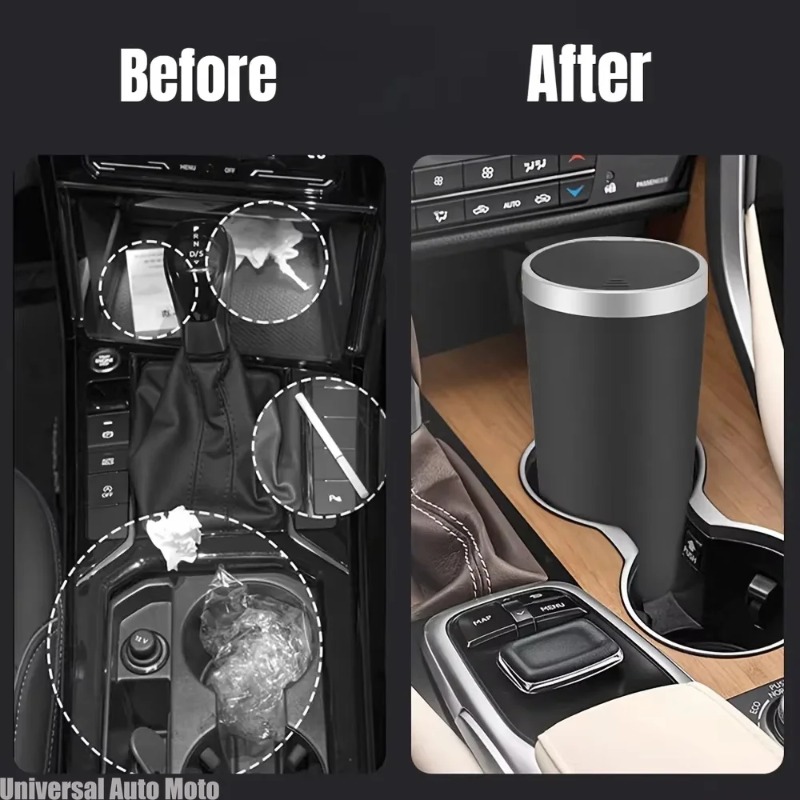 Tempat Sampah Mobil Mini ABS A - Waterproof Car Trash Can With Lid ulasan dan harga