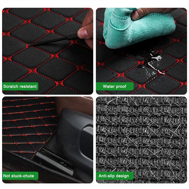 Tikar lantai mobil, 4 buah kul - Car Floor Mats Universal Waterproof Leather ulasan dan harga