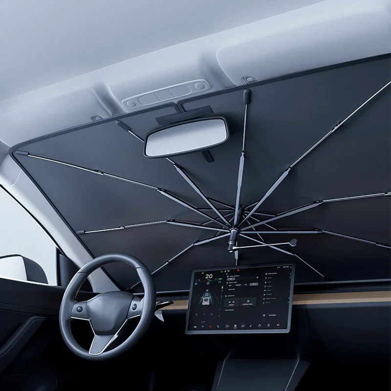 Payung Mobil Penutup Kaca Depa - Car Sunshade Windshield Umbrella Foldable ulasan dan harga