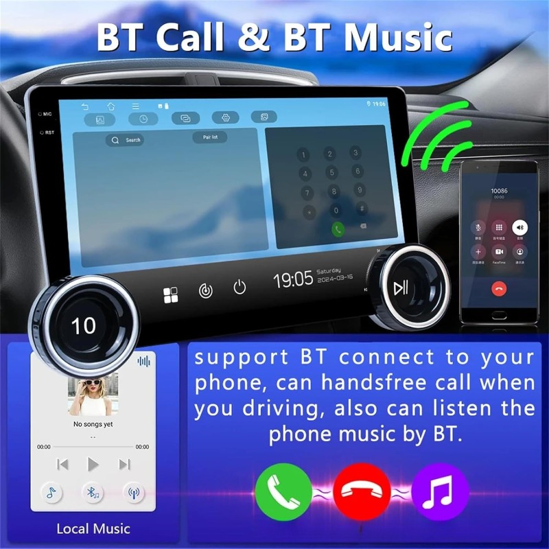 Universal 10.1 Inch Double Kno - Car Electronics ulasan dan harga