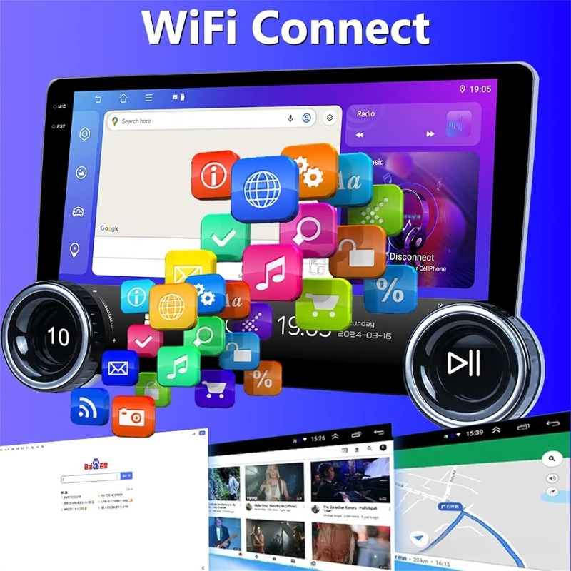 Universal 10.1 Inch Double Kno - Car Electronics ulasan dan harga